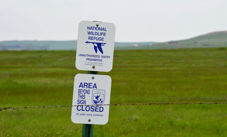 A national wildlife refuge sign